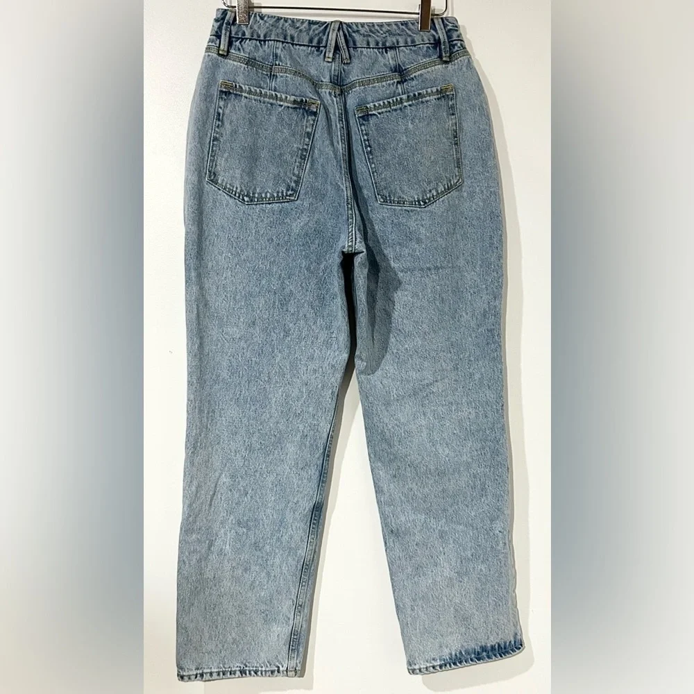 Good American Good‎ 90's Duster Straight Leg Jean Indigo101 8 29 Retro Casual